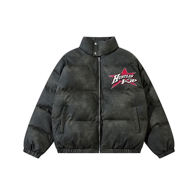 Hustle Kid Street Vibe All-match Embroidery Cotton Jacket