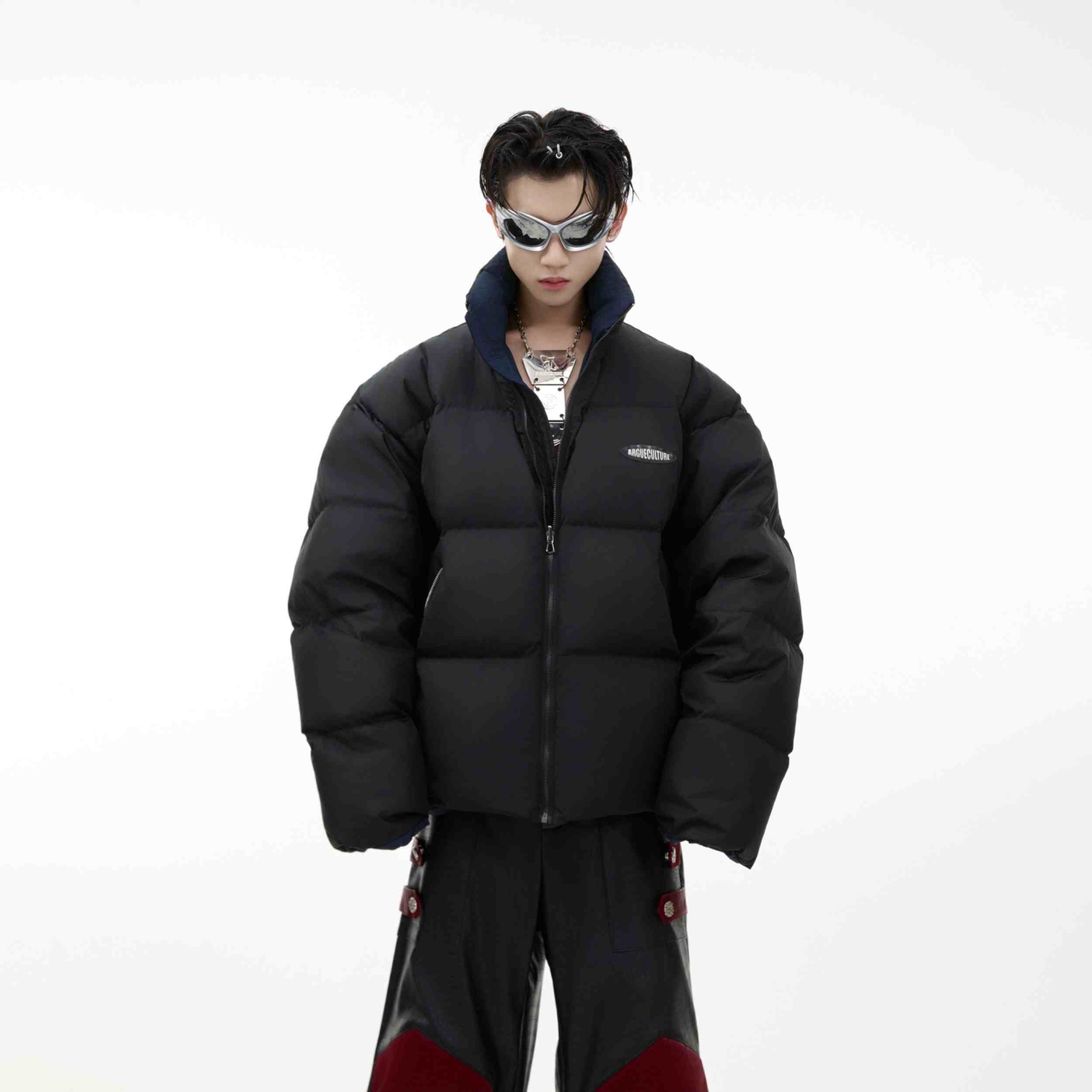 Argue Culture Double-sided Stand Collar Winter Jacket