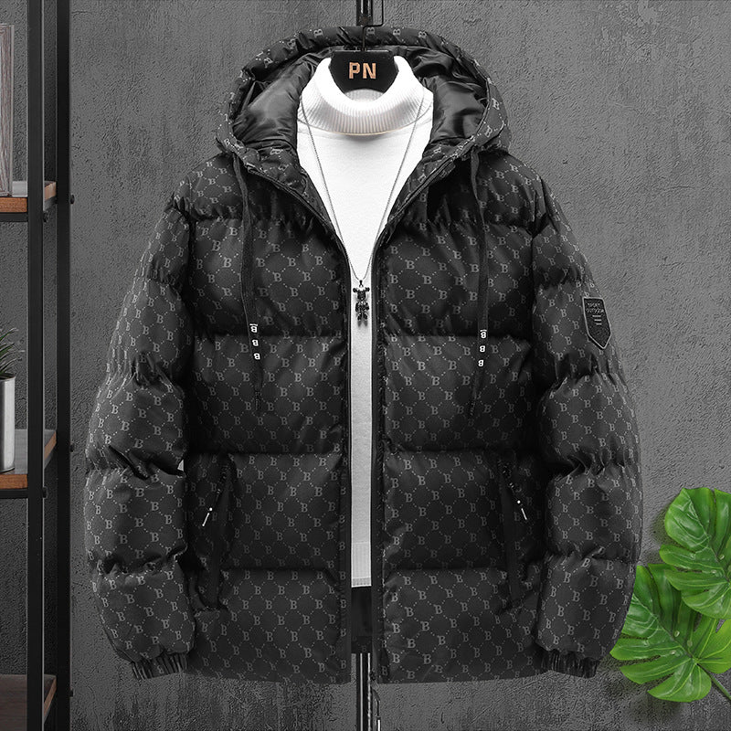 Padded Hooded Cotton Jacket Men