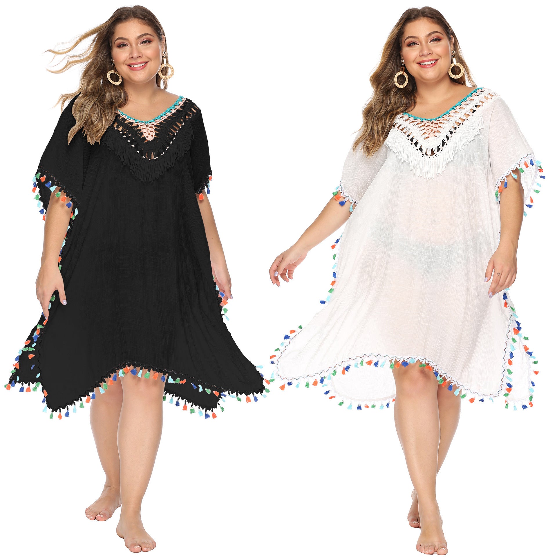 Tassel Beach Cover-up Backless Dress