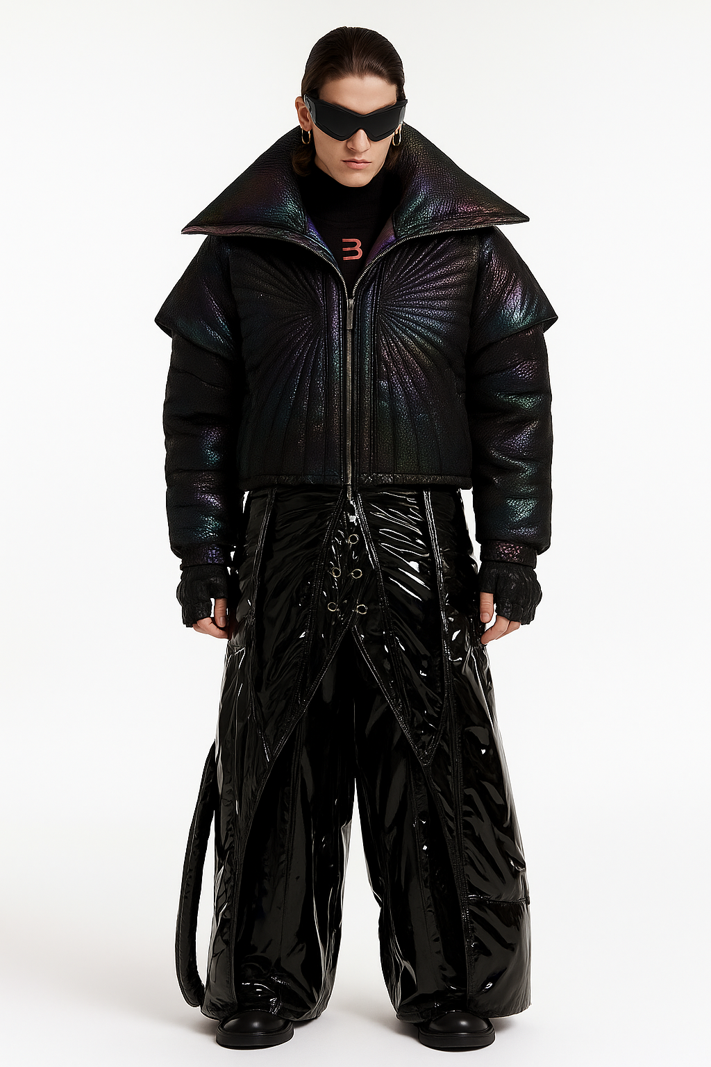 Dark Knight Large Collar Alien Short Cotton Men's Jacket