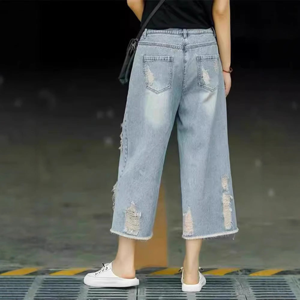 High Waist Loose Nostalgic Wide-leg Pants