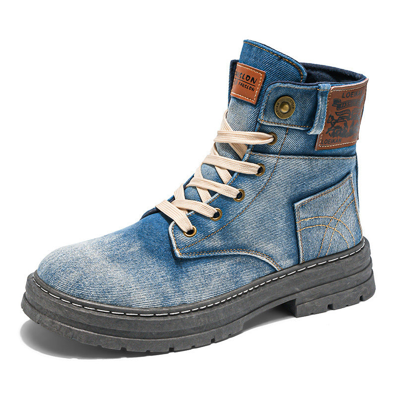 Men's Mid-top Denim Casual Boots
