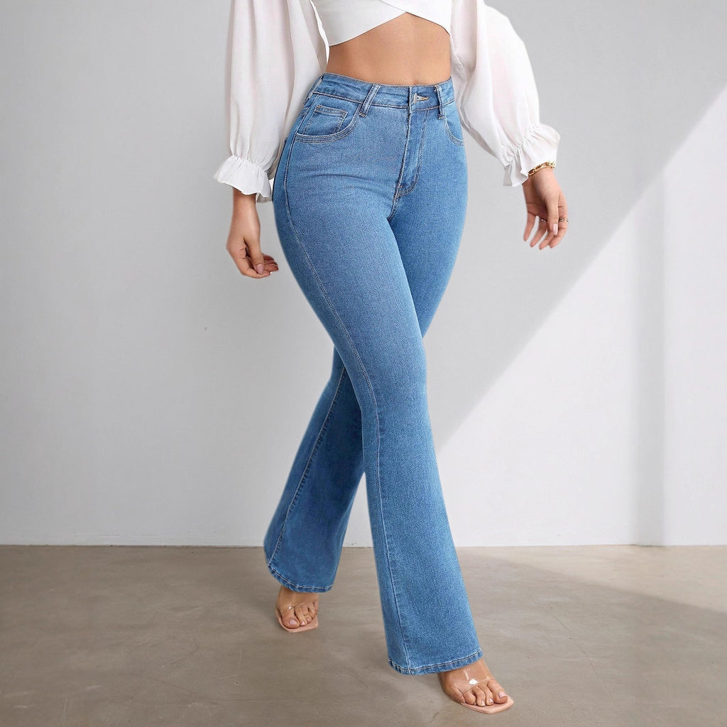 Wild Stretch High Waist Flared Women's Jeans
