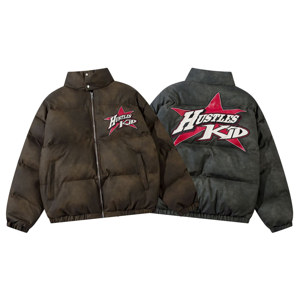 Hustle Kid Street Vibe All-match Embroidery Cotton Jacket
