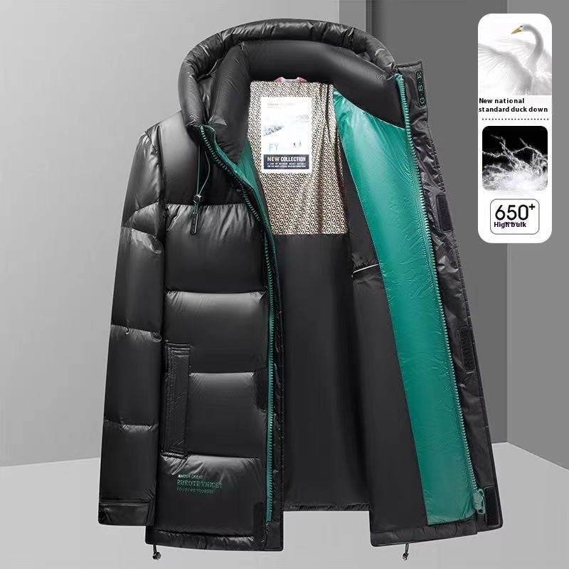Men's Duck Down Disposable Hooded Jacket