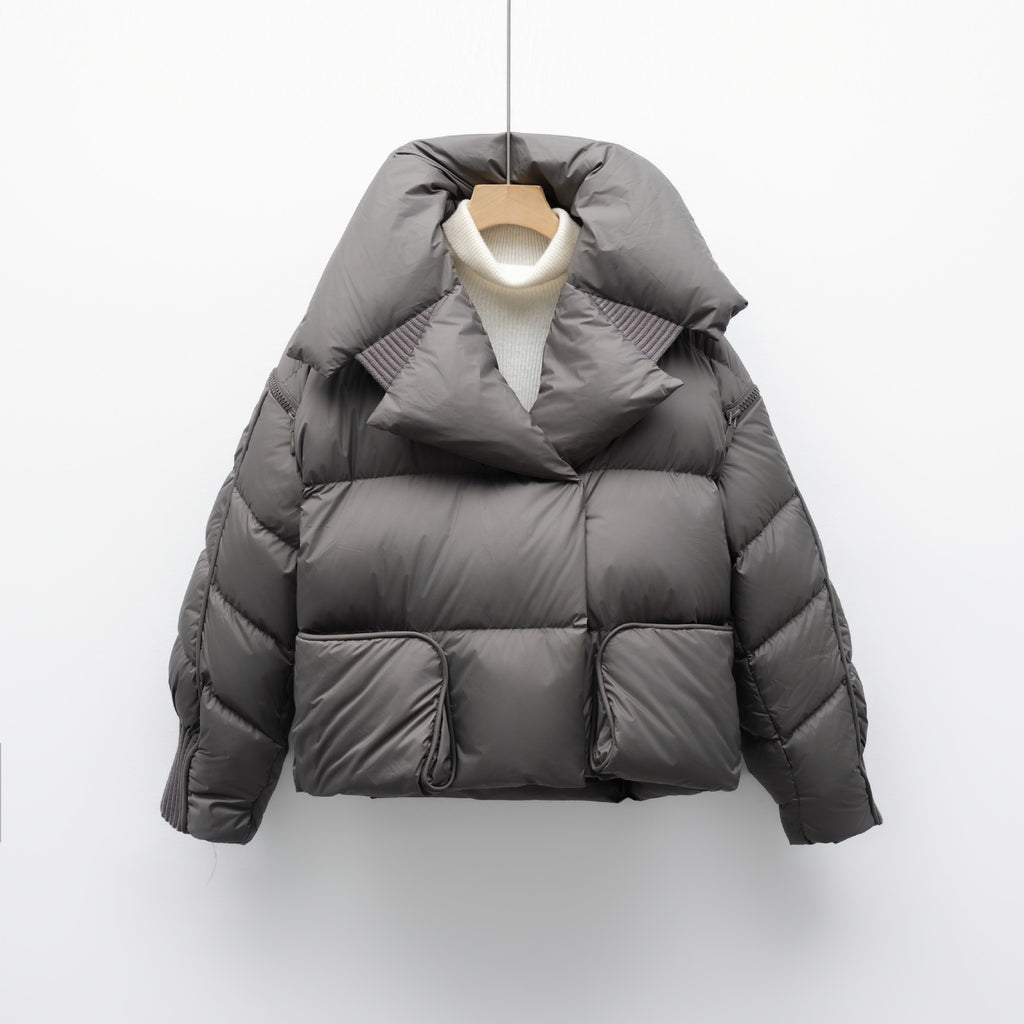 Lapel Short Down Jacket For Women