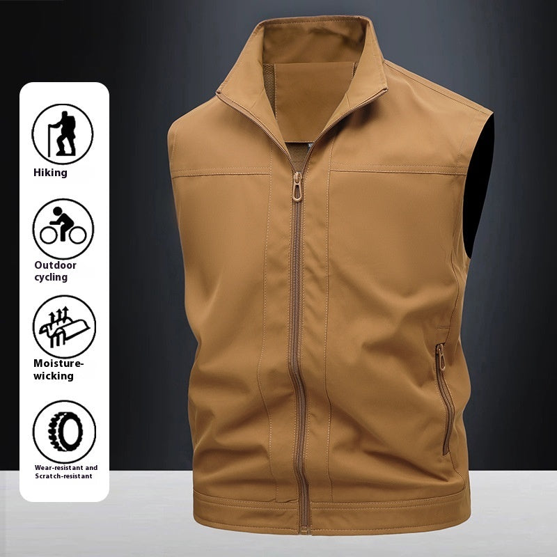 Stand-up Collar Breathable Quick-drying Horse Men's Casual