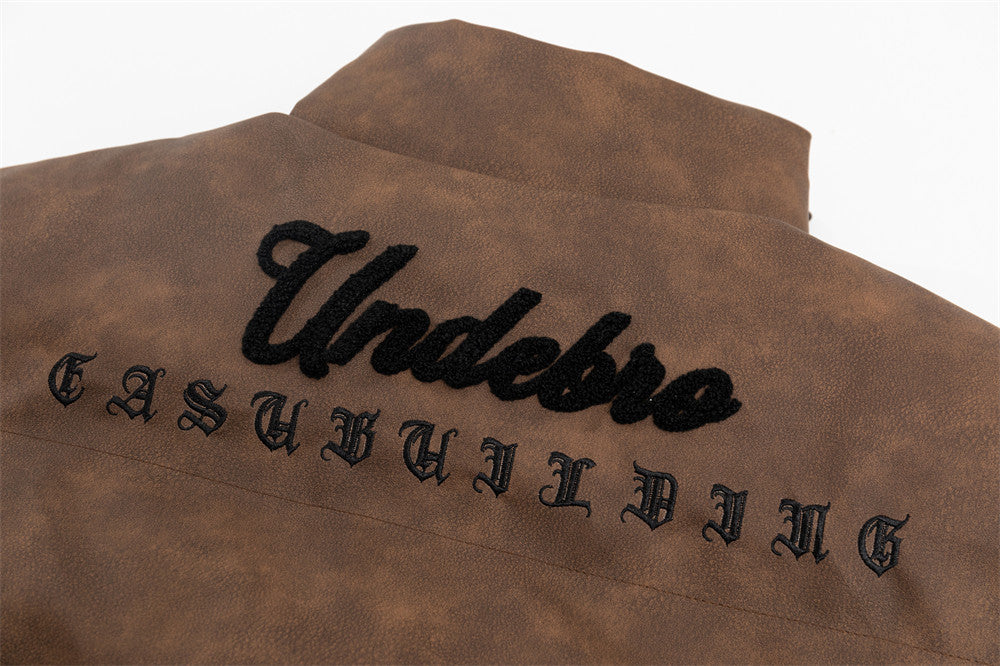 Embroidered Letter Cotton-padded Jacket