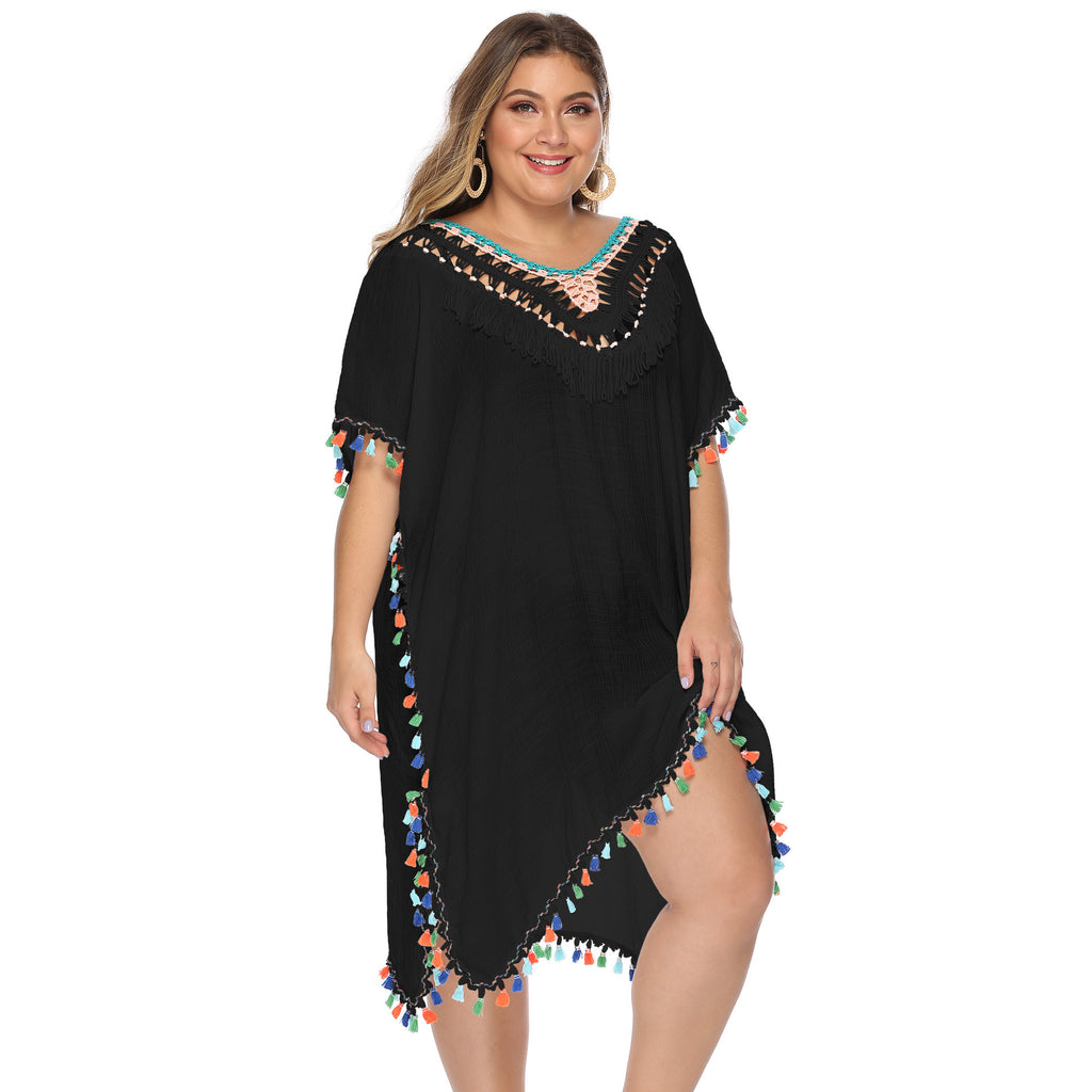 Tassel Beach Cover-up Backless Dress