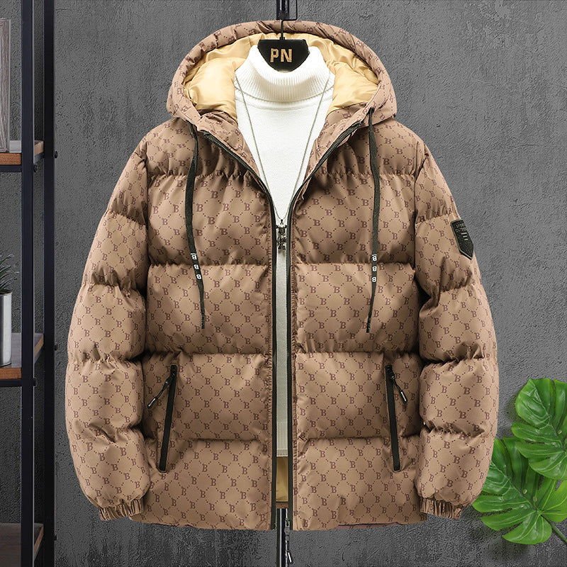 Padded Hooded Cotton Jacket Men