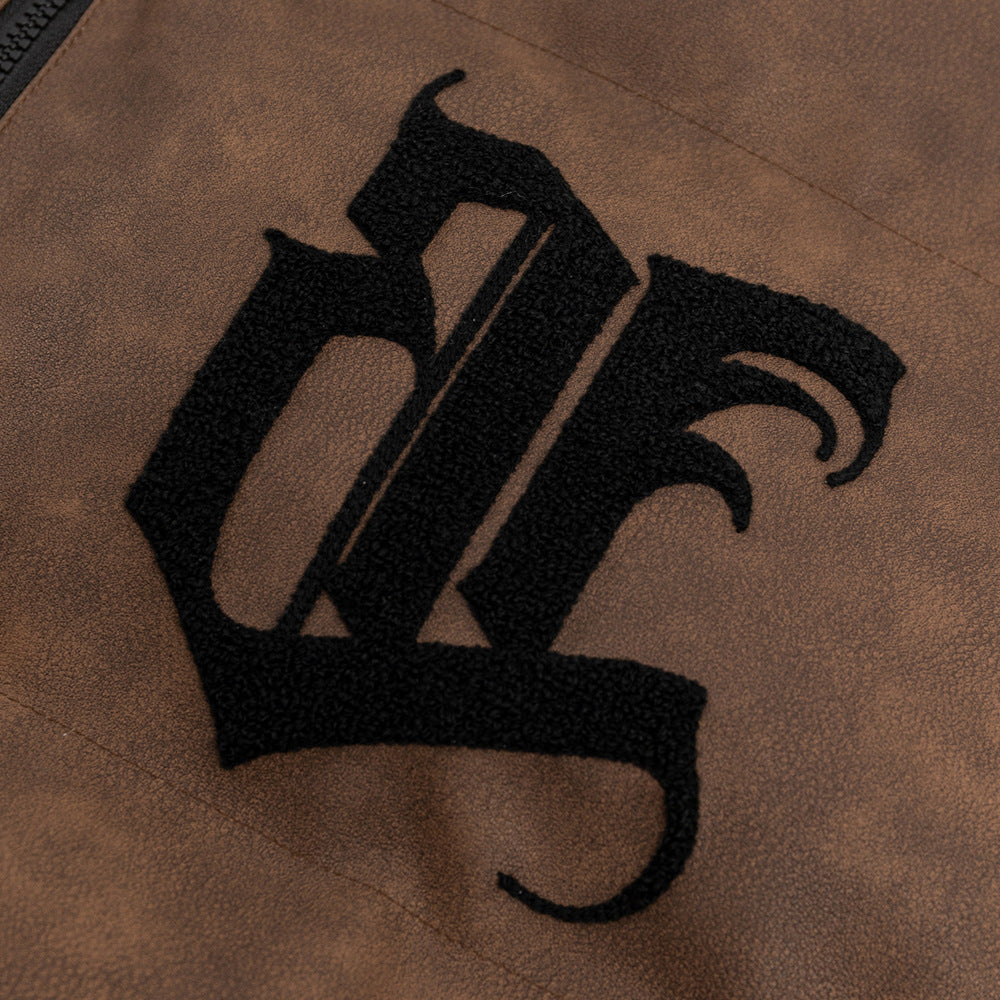 Embroidered Letter Cotton-padded Jacket