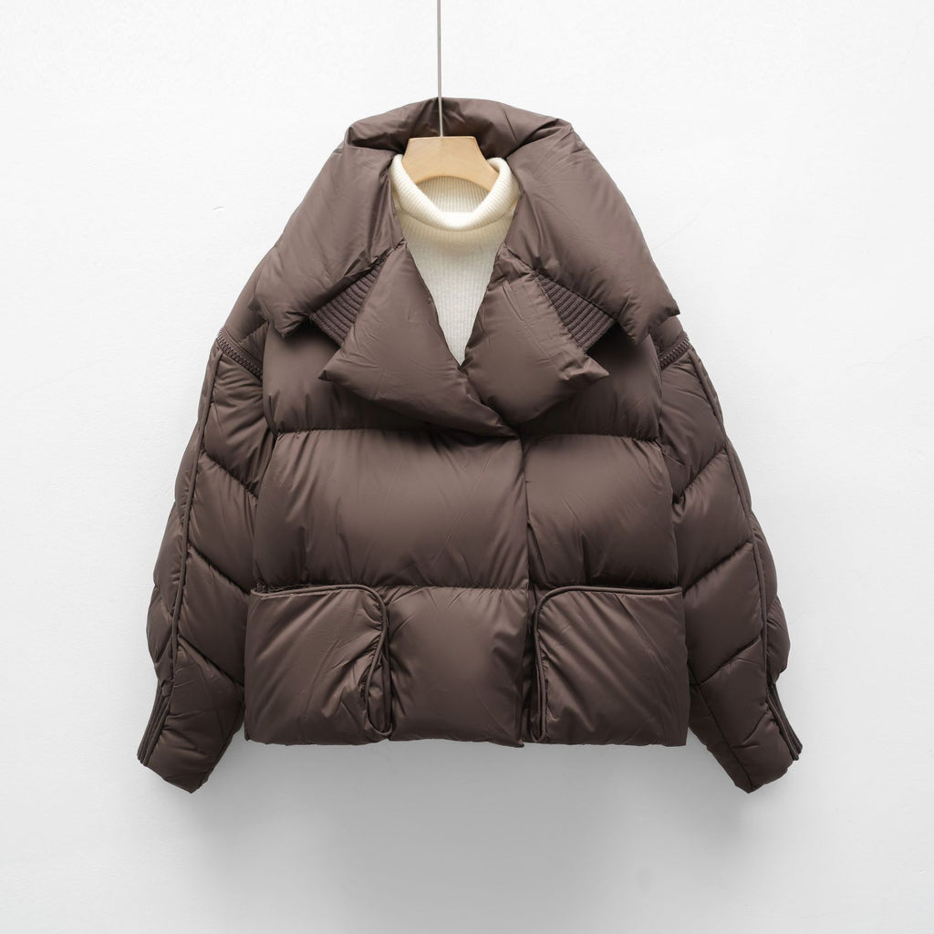 Lapel Short Down Jacket For Women