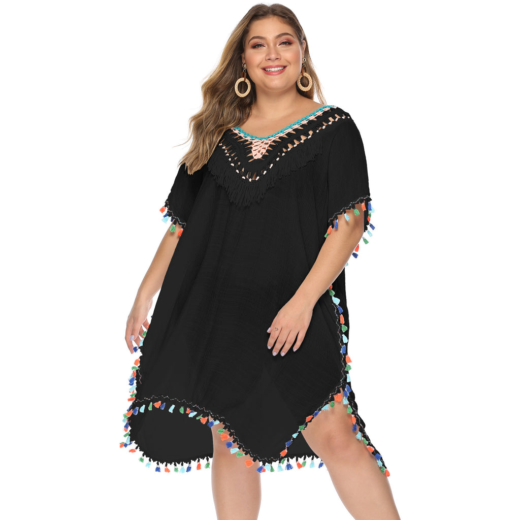Tassel Beach Cover-up Backless Dress