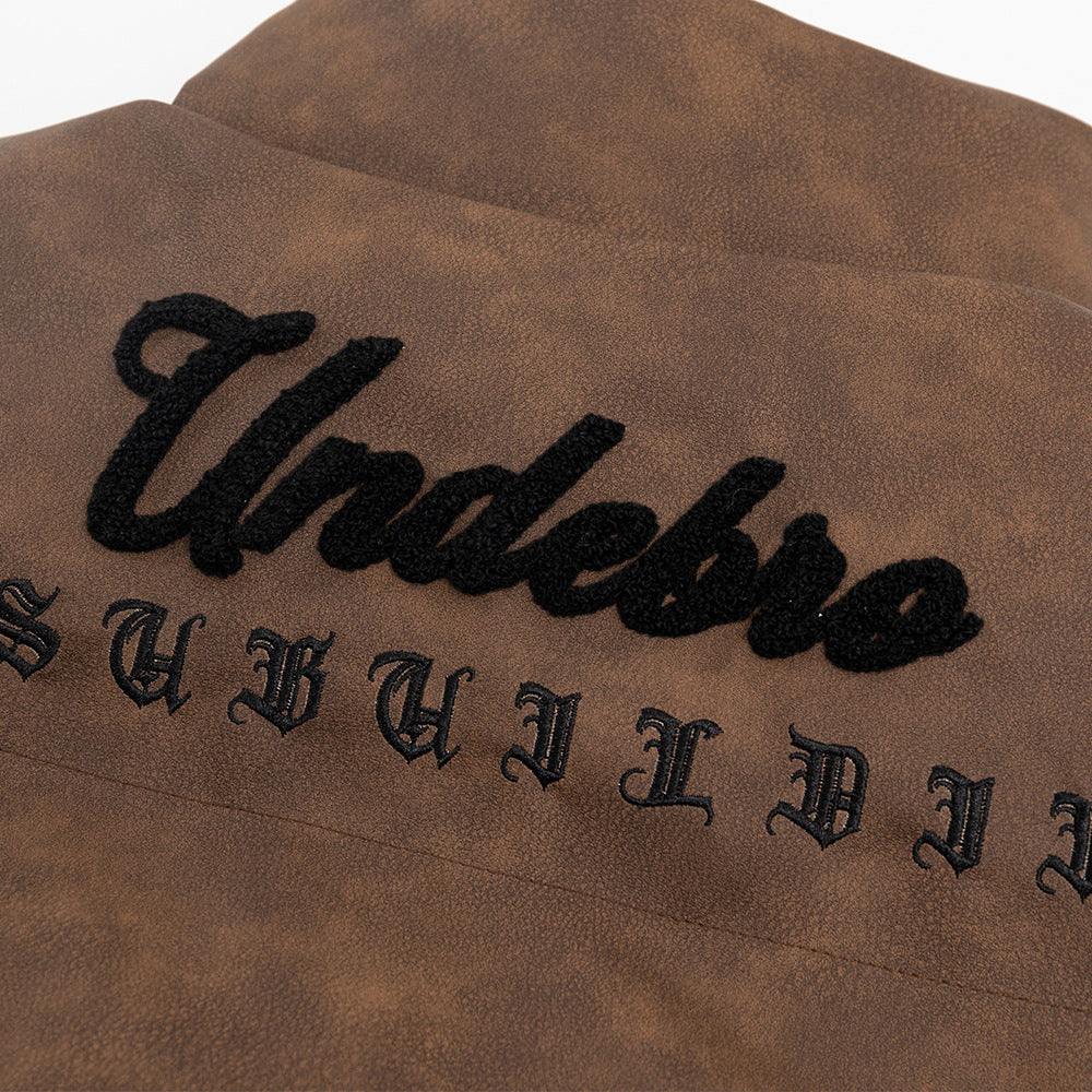 Embroidered Letter Cotton-padded Jacket