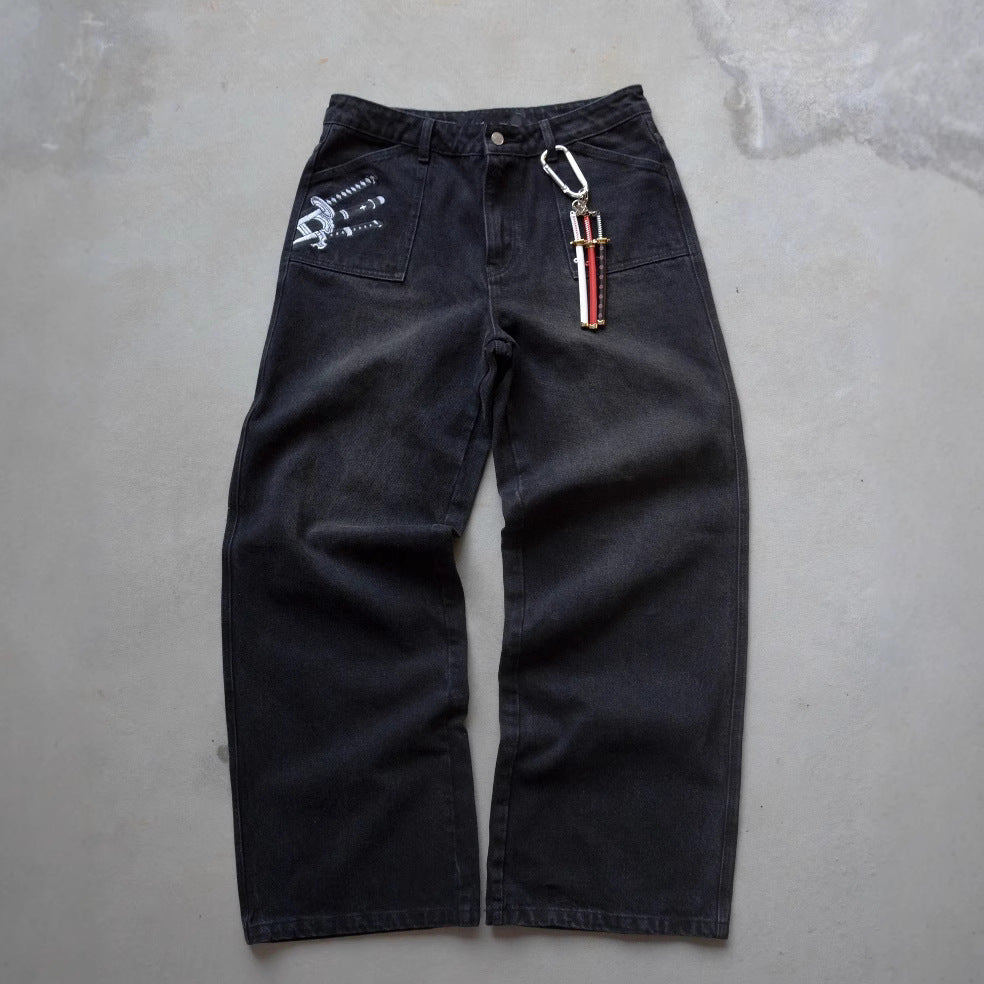 Retro Loose Fried Street Wide-leg Pants