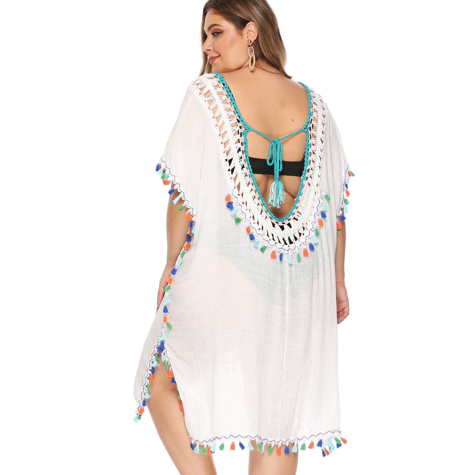 Tassel Beach Cover-up Backless Dress
