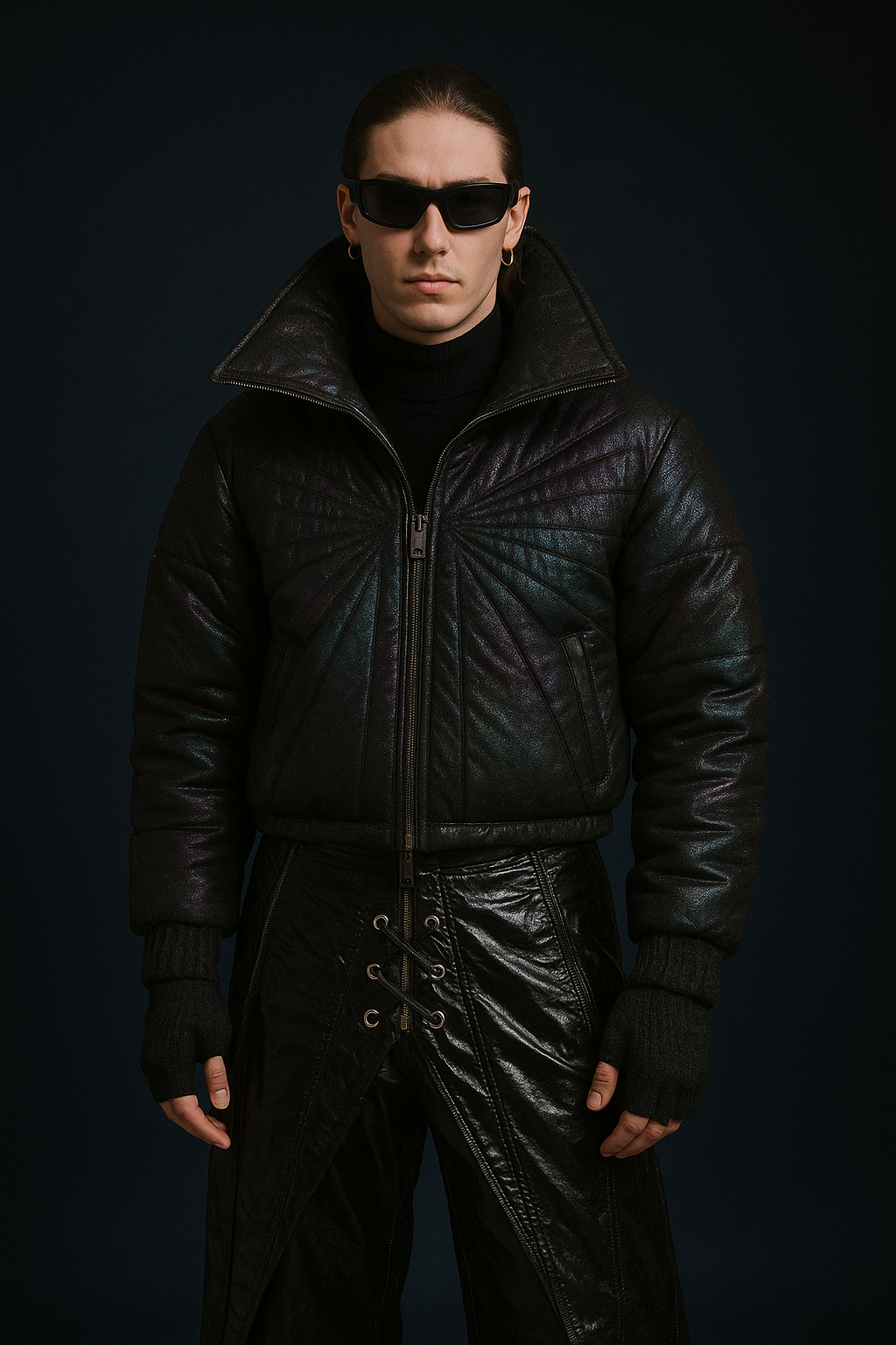 Dark Knight Large Collar Alien Short Cotton Men's Jacket