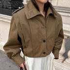 Khaki Lapel Coat