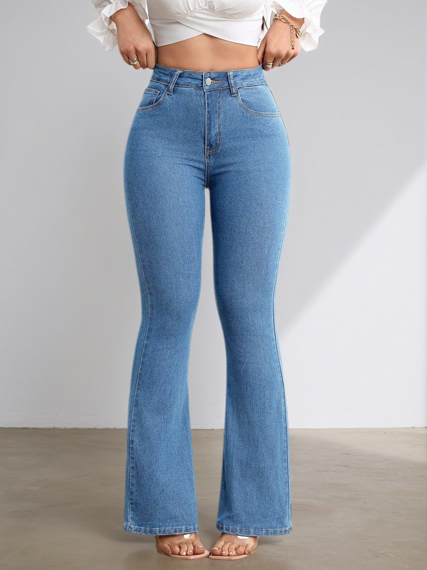 Wild Stretch High Waist Flared Women's Jeans