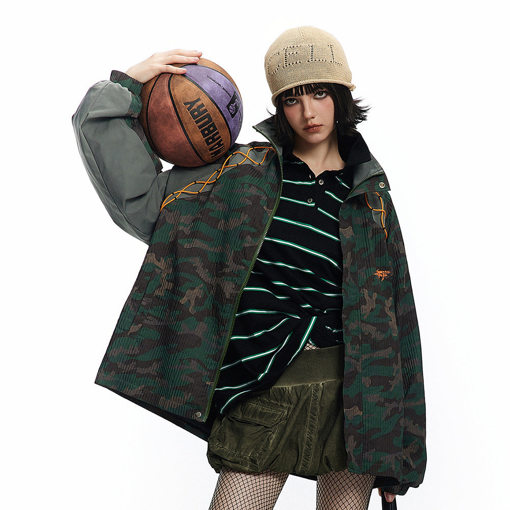 Men & Women Camouflage Loose Jacket