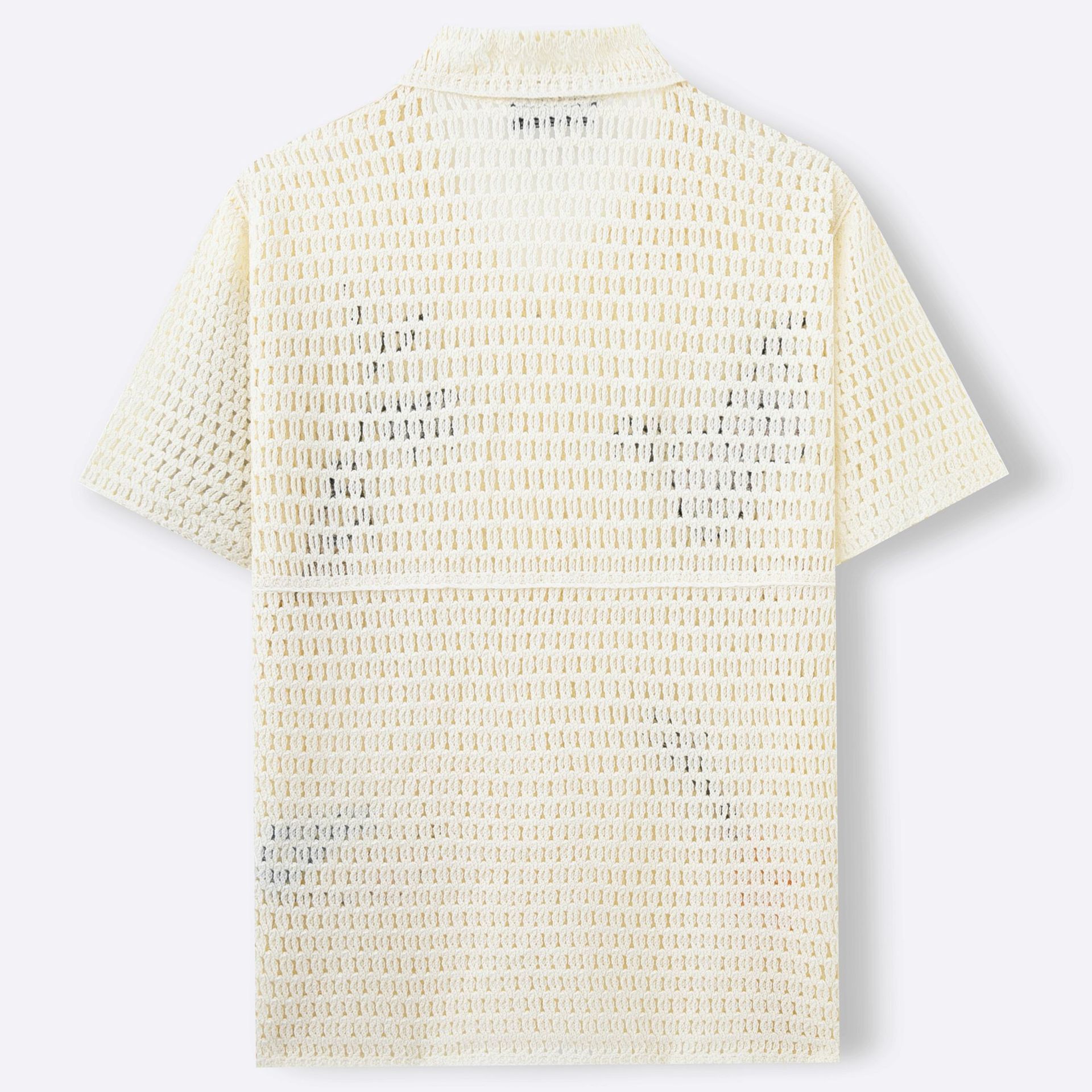 Embroidery Knitwear Summer Short Sleeve Men's Shirt