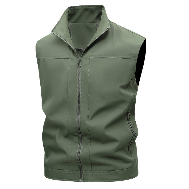 Stand-up Collar Breathable Quick-drying Horse Men's Casual