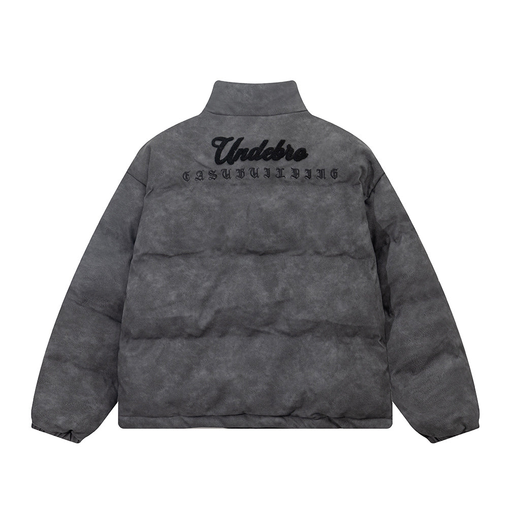 Embroidered Letter Cotton-padded Jacket