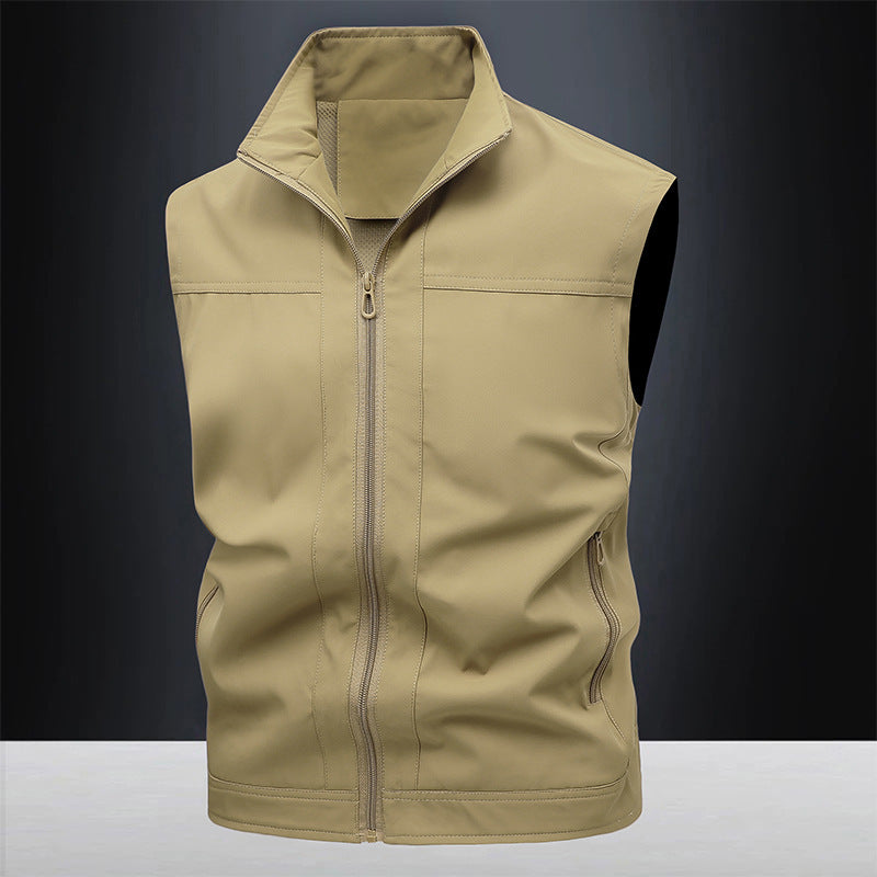 Stand-up Collar Breathable Quick-drying Horse Men's Casual