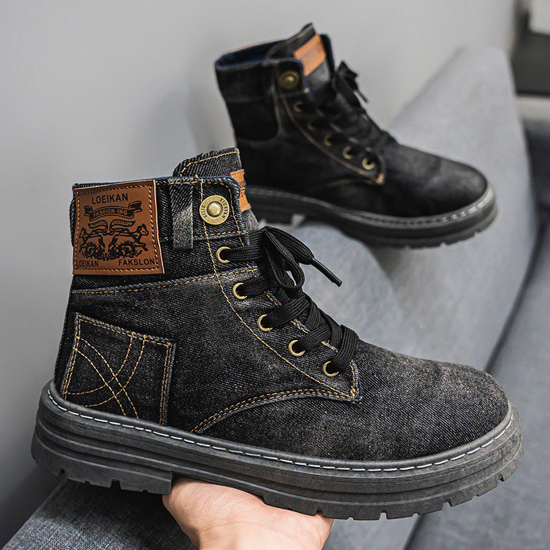 Men's Mid-top Denim Casual Boots
