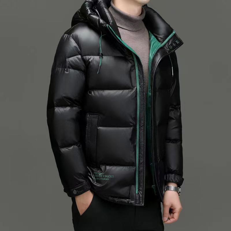 Men's Duck Down Disposable Hooded Jacket