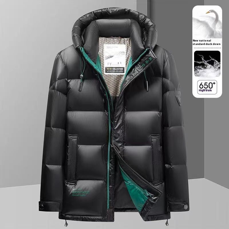 Men's Duck Down Disposable Hooded Jacket