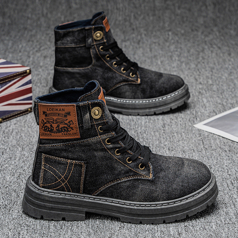 Men's Mid-top Denim Casual Boots
