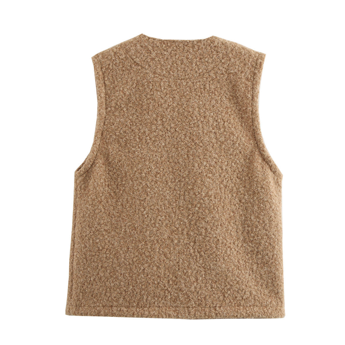 Wool Quality Bowknot Decoration Vest Coat