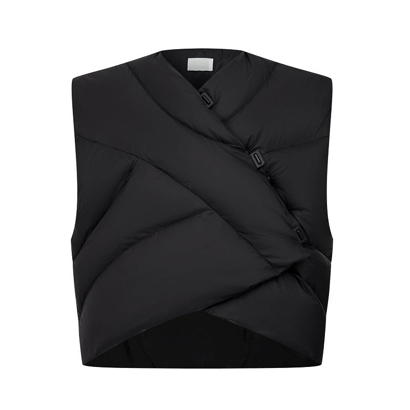 Crossed Thickened Cotton Padded Vest