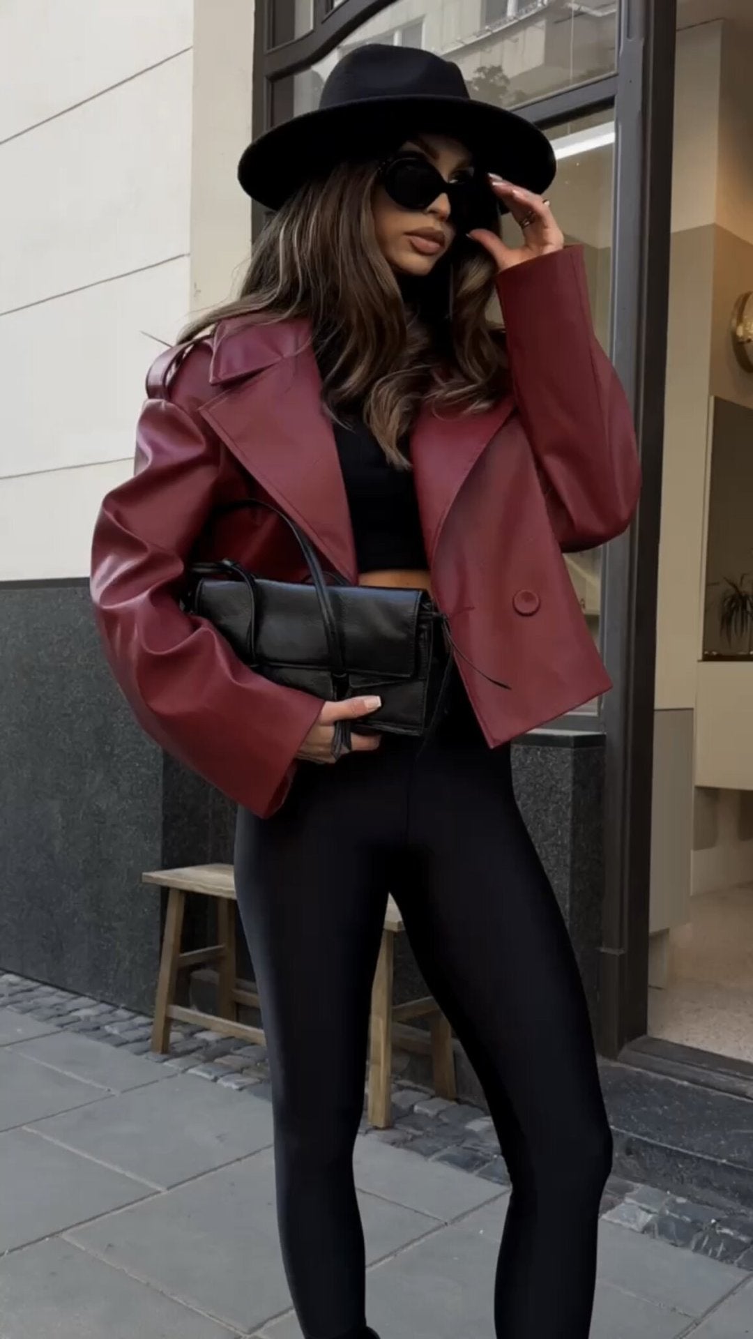 Women's Retro Design Leather Jacket