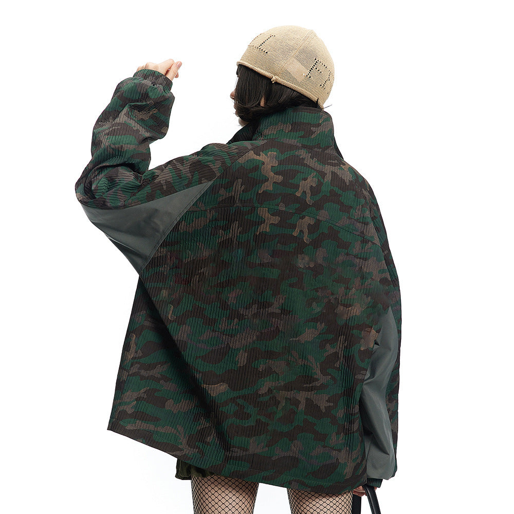 Men & Women Camouflage Loose Jacket